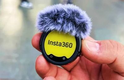 Представлен беспроводной микрофон Insta360 Mic Pro с круглым цветным E-Ink-дисплеем - ilenta.com